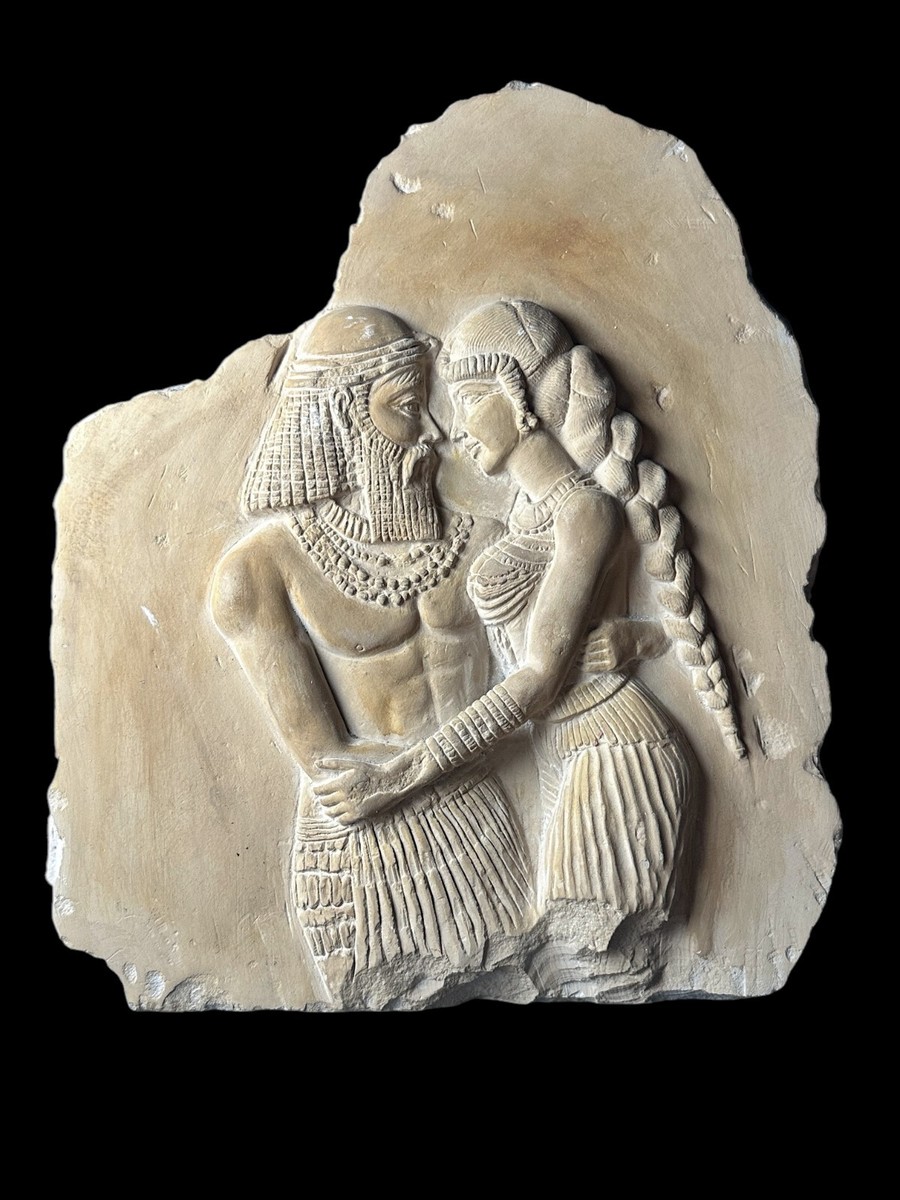 Wall Plaque of Anunnaki “Enki” & Anana , Ancient Sumerians