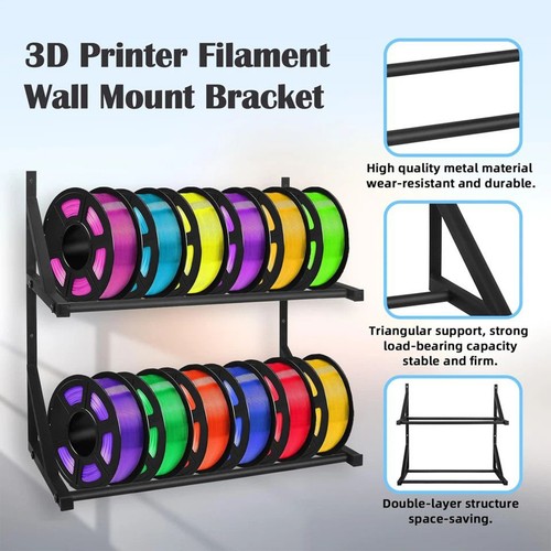 3D Printer Filament Storage Rack Filament Rack Wall Mount 3D Filament Storage - 第 10/12 張圖片
