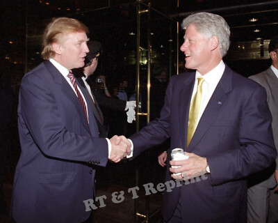 Donald Trump & Bill Clinton at the Trump Tower Year 2000 Photo eBay