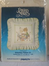 Vintage Precious Moments Paragon Needlecraft Stitchery Pillow Kit NIB