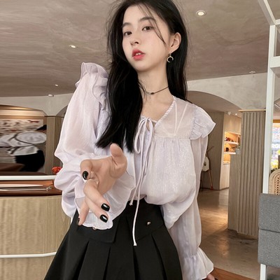 korean white blouse