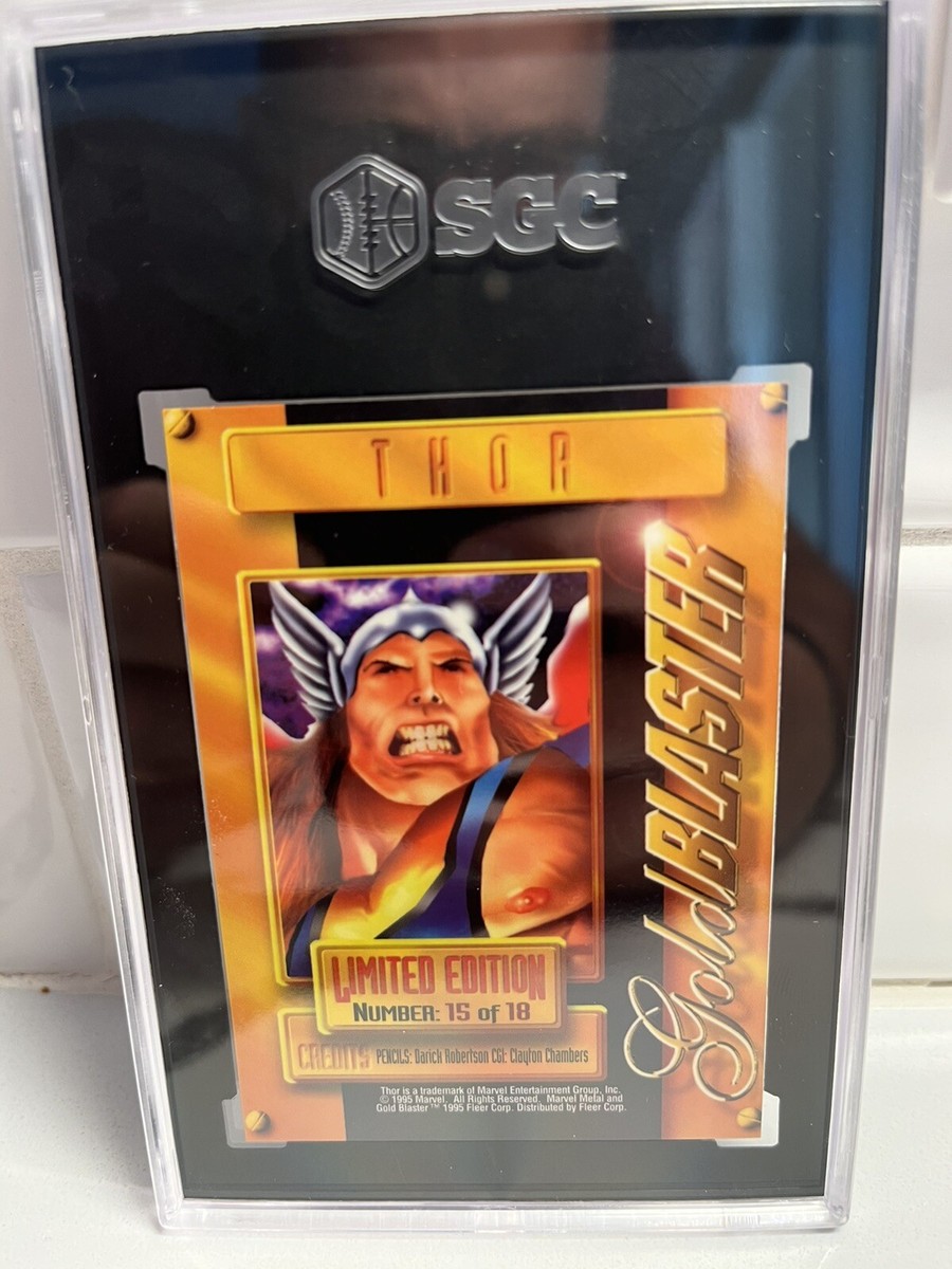 1995 Fleer Marvel Metal #15 Thor Gold Blaster Sgc 9.5 Chase Card