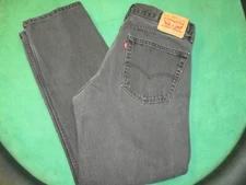 Levi Strauss and Co 505 Mens Black Jeans 36 x 32