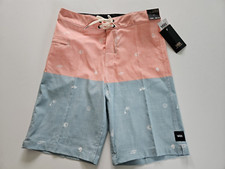 VANS Boy's 28/16 Halfsies Board Shorts Swim Coral Green Palm Tree Print