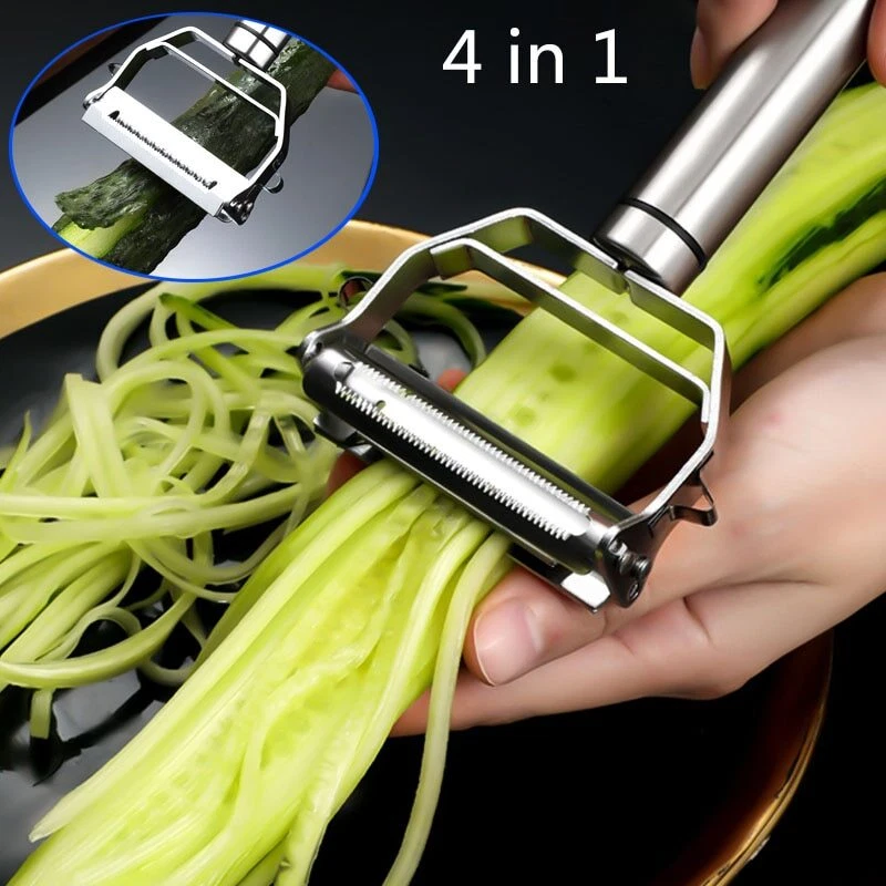 Stainless Steel Peeler Fruit Vegetable Multifunction Grater Julienne Peeler  Slice Melon Potato Carrot Cucumber Home Kitchen