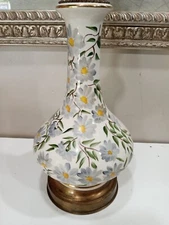 Gorgeous Vintage Victorian Hand painted Ceramic Floral Lamp