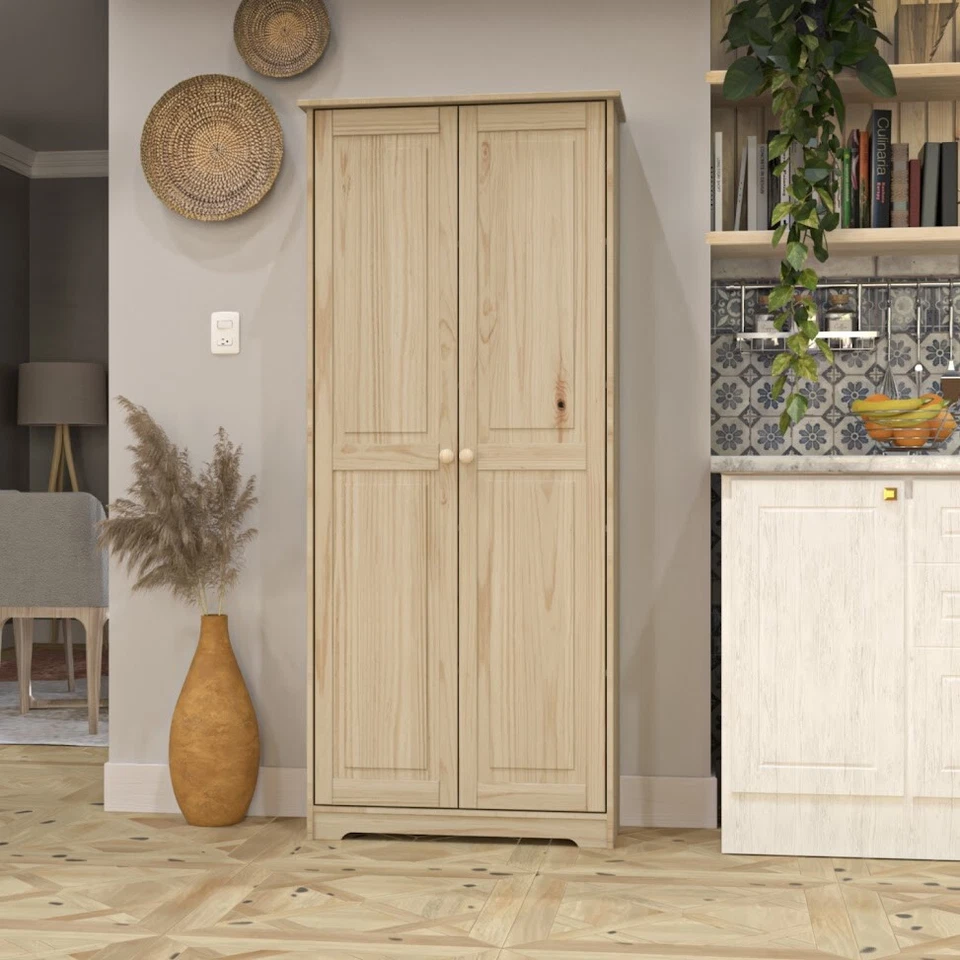 Cabinet Pantry 2 Doors Solid Wood Unfinished -  by From the Tree Furniture - Image 2 of 4