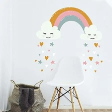 RoomMates Rainbow and Hearts Giant Peel and Stick Wall Decals