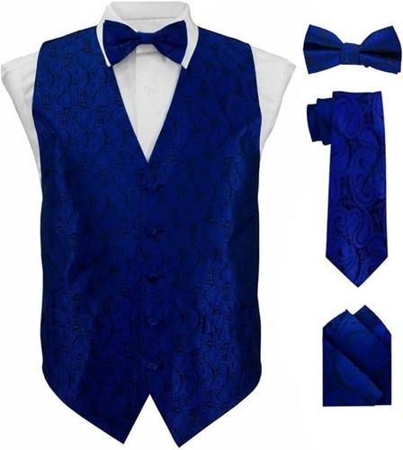 Conjunto de chaleco, corbata, pajarita y cuadrado de bolsillo tejido de cachemira Vittorio Farina para hombre - Imagen 22 de 69