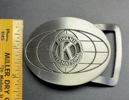 Old Forge Metals Pewter Belt Buckle "Kiwanis International"