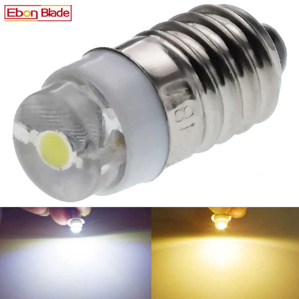 6000k/3000k E10 Screw LED Bulb 1.2V 1.5V 1.7V 2.2V 2.5V 3V FLASHLIGHT TORCH  Lamp