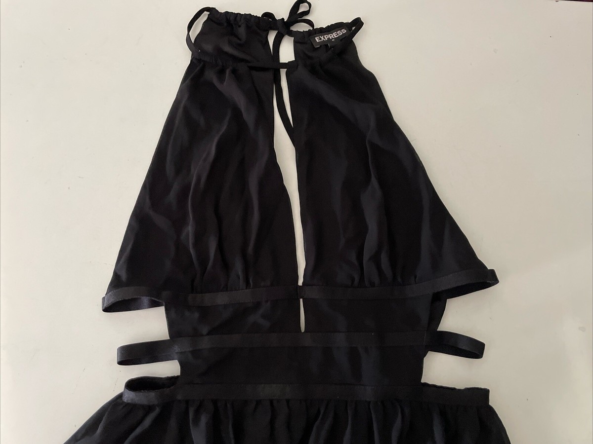 slim fit dress slacks Express It All Halter Mini Dress main image 0