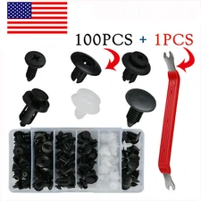 100Pcs Universal Rivet Push Clips Retainer Fender Liner Fastener for Car 6 Size