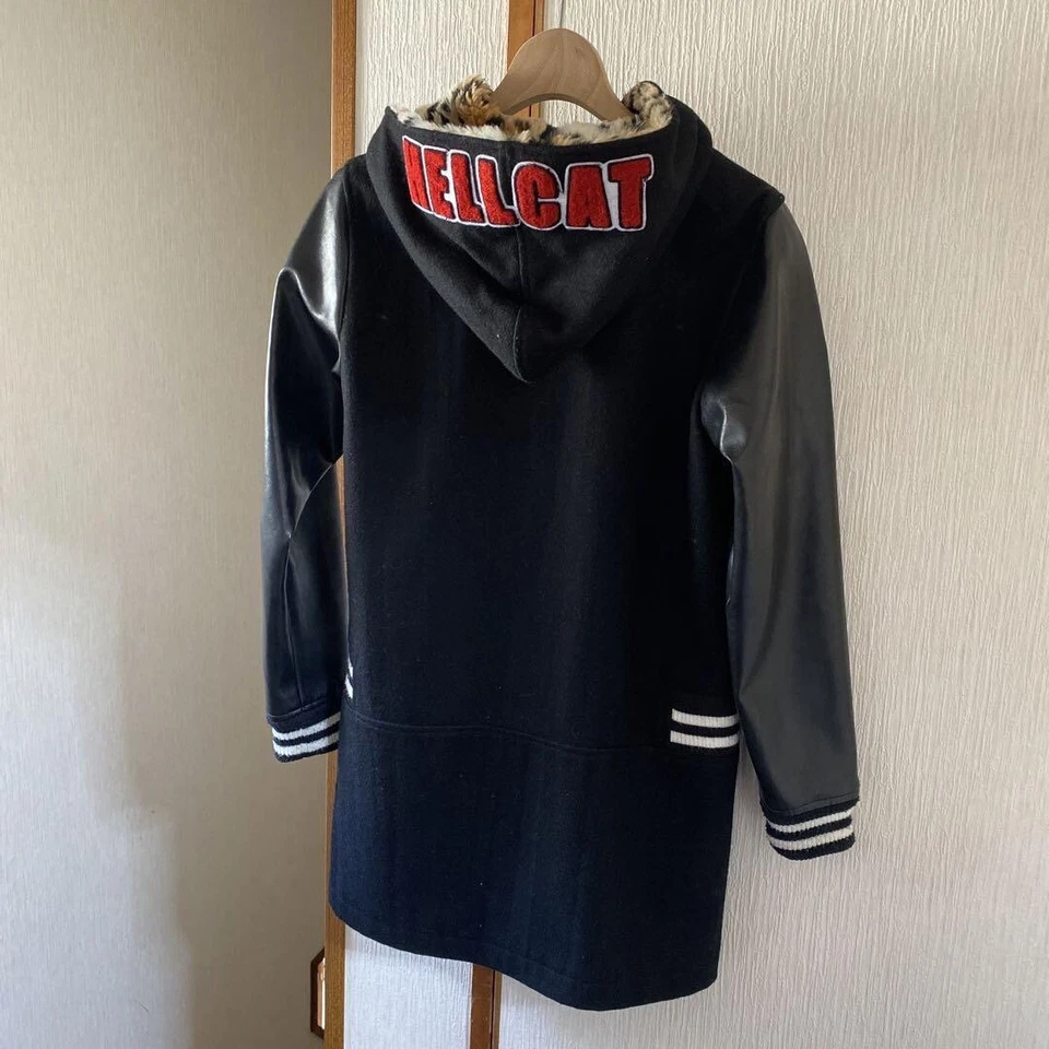 Hell Cat Punks Varsity Jacket Black Leopard Women Sz S Punk Rock Gothic Limited - Image 2 of 4