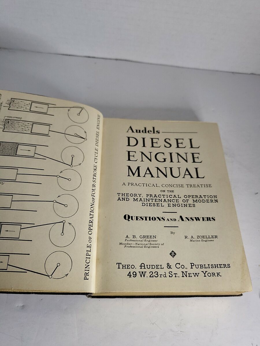 1939 Audels Diesel Engine Manual Questions & Answers Illustrated