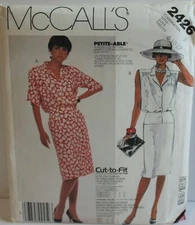 McCalls Sewing Pattern 2426 Misses Dress Size 8 10 12 Petite
