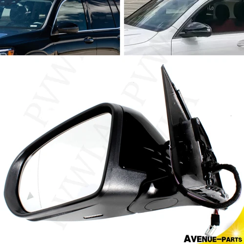 Black Left Driver Side Mirror W/ BSM for Mercedes X247 GLB 250 GLB200 2020-2023