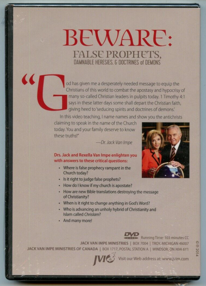 Beware: False Prophets Heresies by Jack & Rexella Van Impe Christian ...
