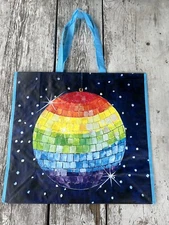 TJMAXX Shopping Bag PRETTY MIRROR BALL Colorful 🌈Reusable Tote Bag New