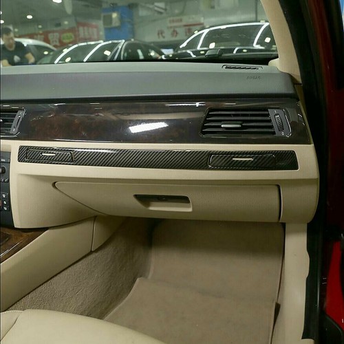 Water Cup Holder Frame Cover For BMW 3 Series E90 E92 E93 ABS Carbon Fiber Trim - Picture 5 of 9