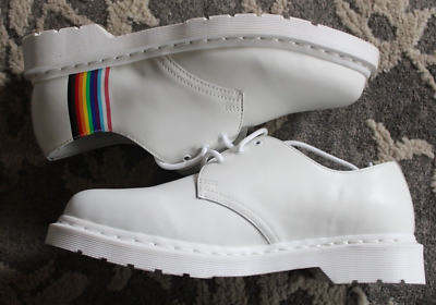 Dr Martens 27522 White Smooth Leather Pride Oxford Shoes  display picture 1