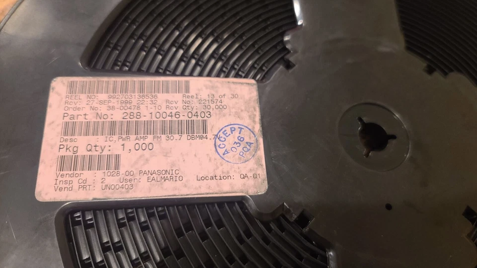 Катушка высокоэффективного модуля звукоусиления GaAs 1000 штук - Panasonic UN00403-001QP - Изображение 3 из 3