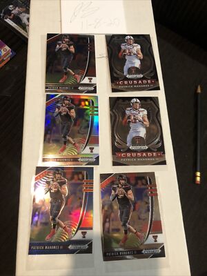 Patrick Mahomes lot- Panini Prizm 2020 Blue ,silver, Base, Crusade Super Clean