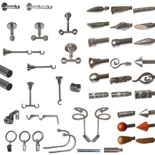 Gardinenstange erstellen 16mm Edelstahl look Metall Ø 16mm Einzelteile BASIT