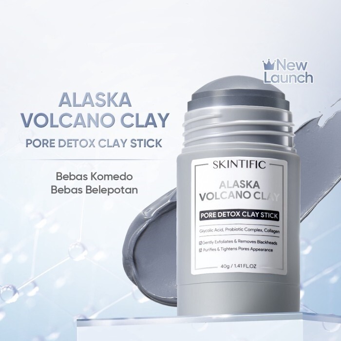 SKINTIFIC Alaska Volcano Pore Detox Clay Mask Stick 40g US Free