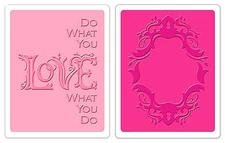 Sizzix Frame & Love Emboss 2pk set #658484 Retail $10.99 Retired, WONDERFUL!