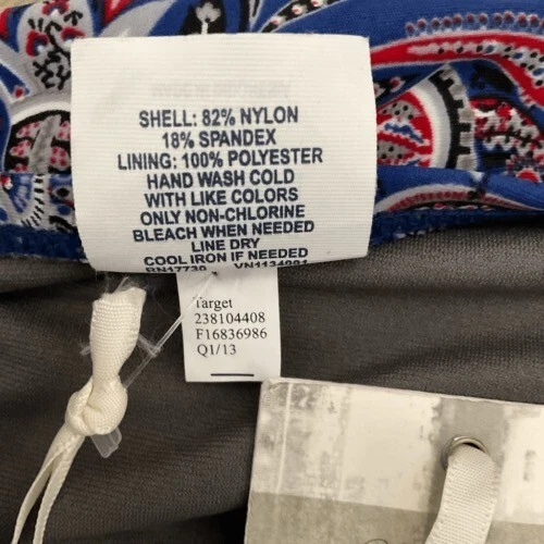 Nuevo con etiquetas Traje de baño Converse One Star Tankini/fondo para mujer talla XL azul/gris cachemira Foto 4 de 4