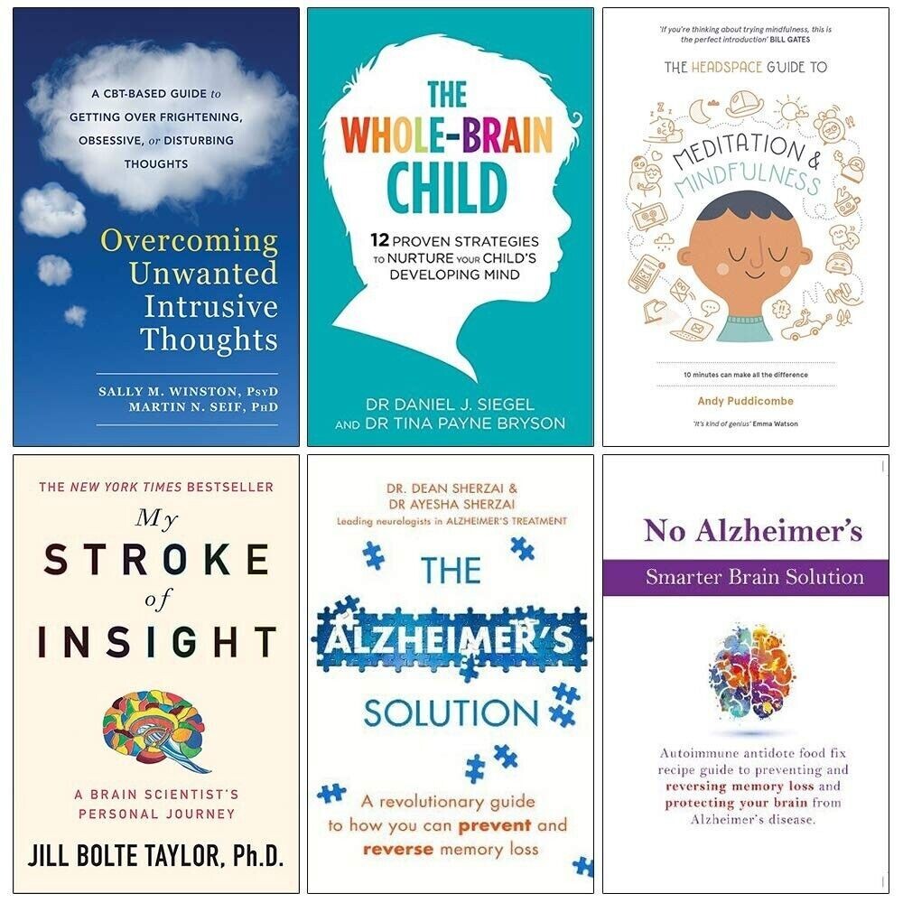 Overcoming Unwanted, Mindfulness,My Stroke, Alzheimers,Smarter Whole 6 Books Set