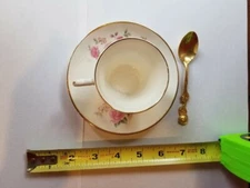 Allyn Nelson Collection Fine Bone China Cup & Saucer Pink Roses Made in England
