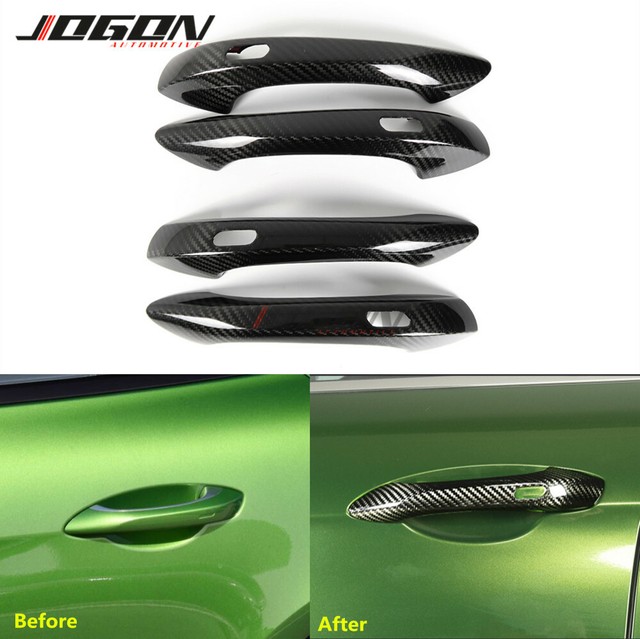 Real Carbon Door Handle Cover Trim For Porsche Panamera 971 2017 2018