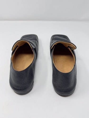 Marsell Herren Schuhe Schwarz Spatola Eckige Zehe Leder Halbschuh Italienisch 39,5 US 6,5 - Bild 6 von 10