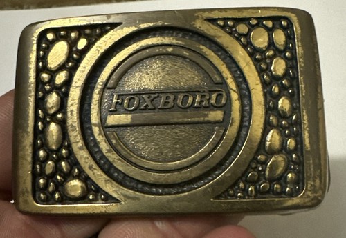 Vintage 1981 Solid Brass BTS Foxboro Belt Buckle