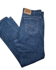 Vintage Levi's 505 Jeans Men 36x34 Blue Dark Wash Denim Straight Orange Tab 90s
