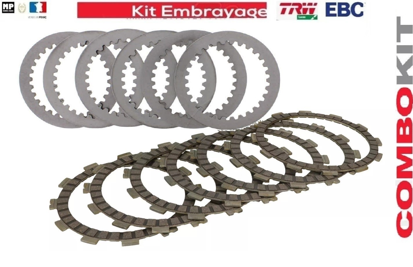 Kit embrayage Honda CB 500 X anti-patinage avec disques lisses et garnis