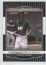 2008 Razor Signature Series Black 37/200 Aaron Hicks #14 0b0