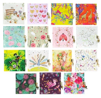 Goldbuch Tagebuch Turnowsky 16,5x16,5cm Kunstdruck wattiert mit Schloß 96 Seiten