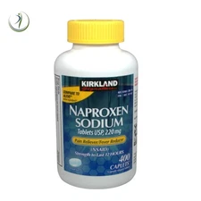 Kirkland Naproxen Sodium USP 220mg Aleve Pain Fever Reducer, 400 Caplets