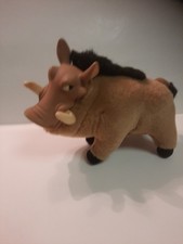 Vintage The Lion King PUMBAA Plush stuffed Toy DISNEY Mattel 1994 Vinyl Face