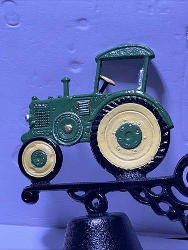 Cast Iron Wall Bell Tractor For House And Garden - Picture 2 of 11