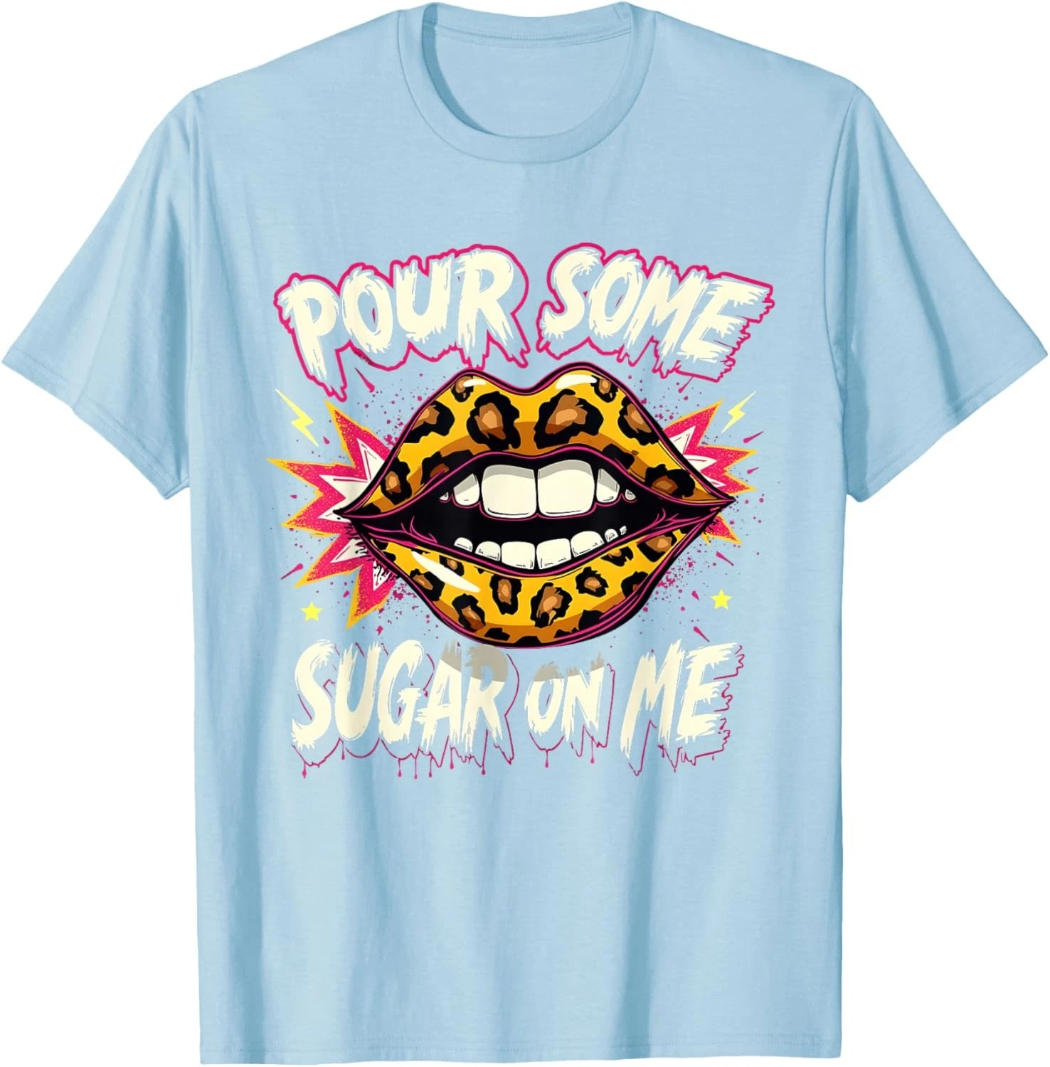 VALENTINO Felpa con cappuccio Happy Valentine's Day retrò labbra leopardate versare qualche zucchero arte