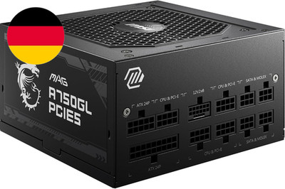 MSI MAG A750GL PCIE5 Netzteil, 750W, 80 plus Gold Vollmodular, ATX 3.0, Unterstü