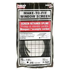 Prime-Line P 7527 Screen Retainer Spline, .210-in, 25-ft, Black