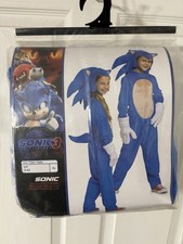 Sonic Costume Deluxe Small Halloween Costume Jumpsuit Headpiece Gloves Complete