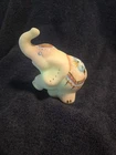 Fenton Vintage Hand-Painted Satin Burmese Circus Elephant Design Signed
