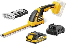21V Cordless Hedge Trimmer & Grass Shears 2 In 1 Handheld Small Electric Bush Tr