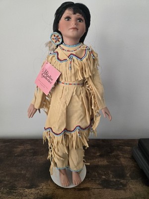 Native American. Porcelain Doll 2002 Paradise Galleries